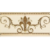 Almera Ceramica Noblesse Cenefa Marfil Gold